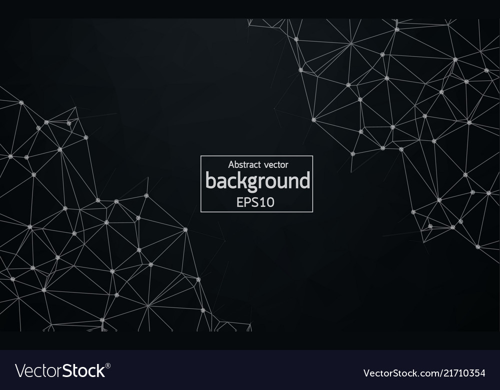 Abstract black geometric polygonal background Vector Image