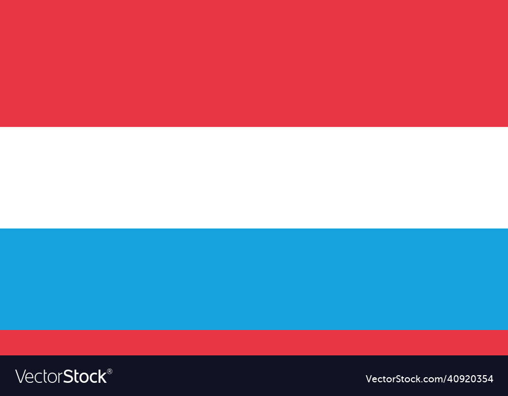 Luxembourg official flag of country Royalty Free Vector