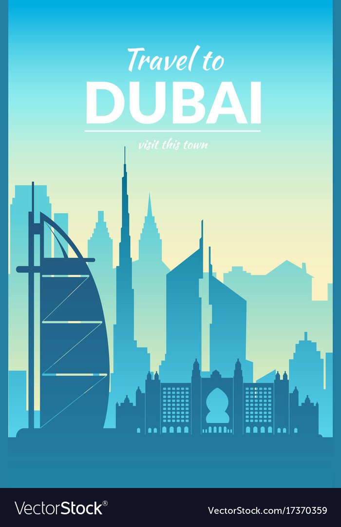 Famous city scape and text Royalty Free Vector Image