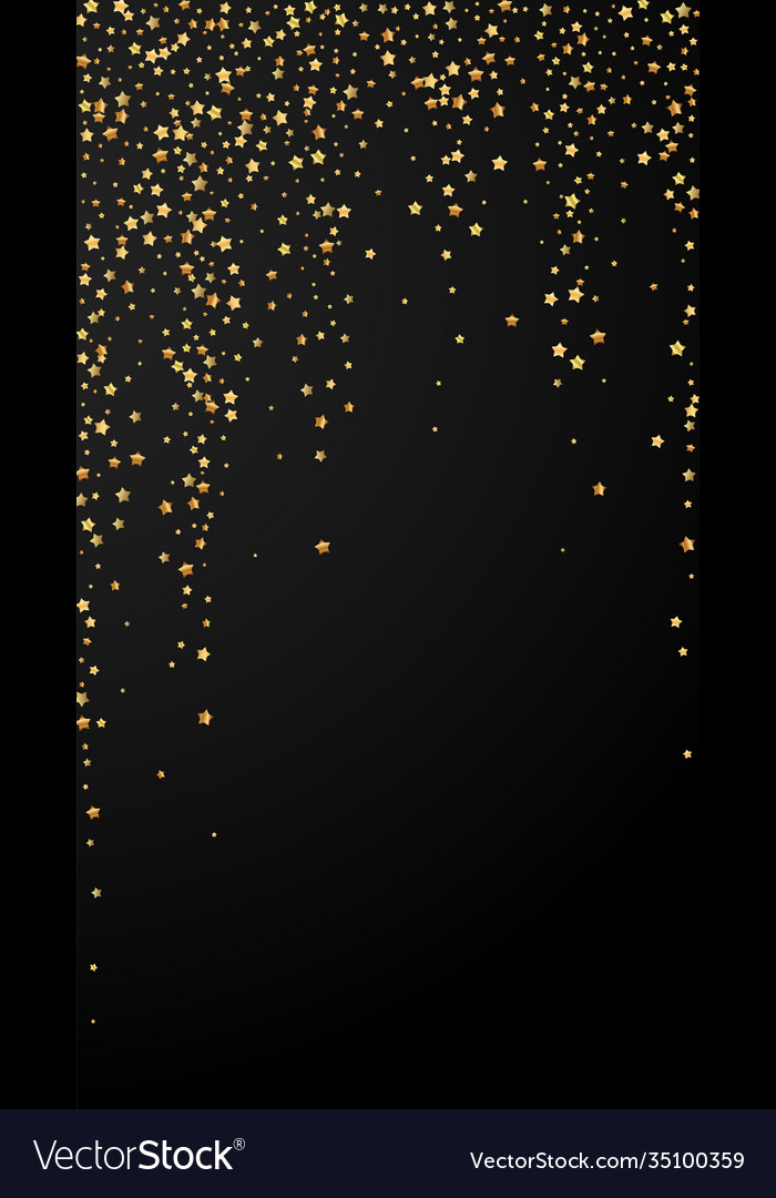 Gold stars luxury sparkling confetti scattered sm Vector Image