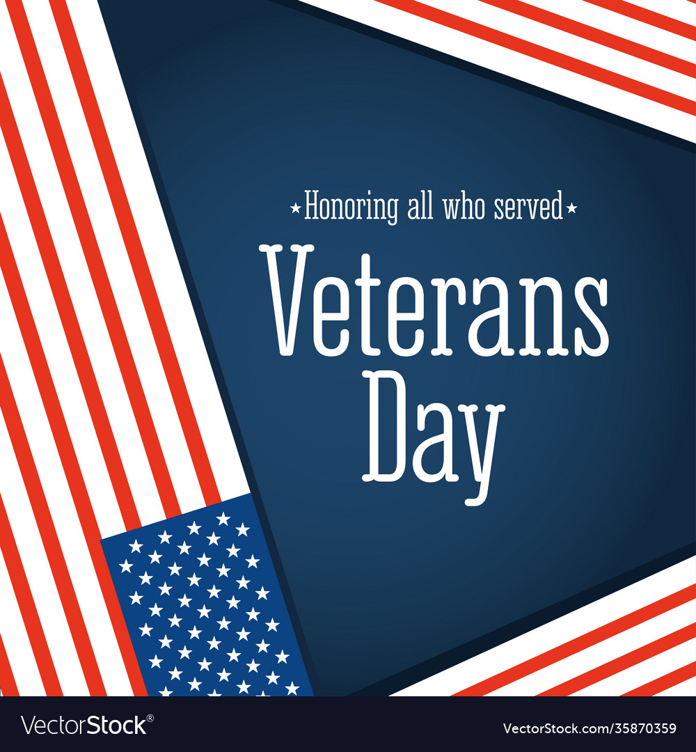 Happy veterans day calligraphy honoring all who Vector Image