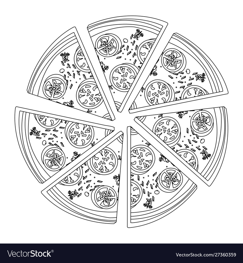 Italian pizza design Royalty Free Vector Image