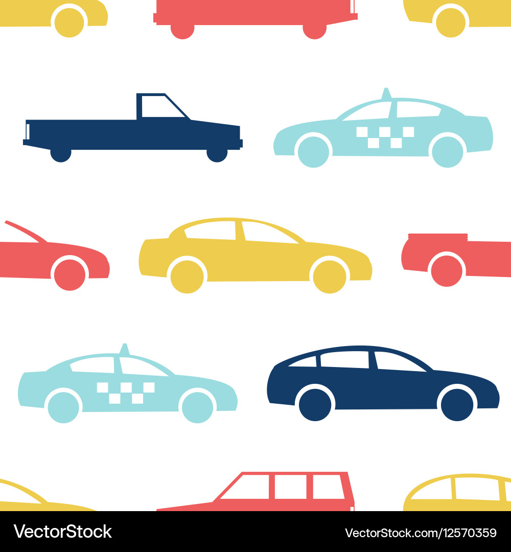 Retro car seamless pattern Royalty Free Vector Image