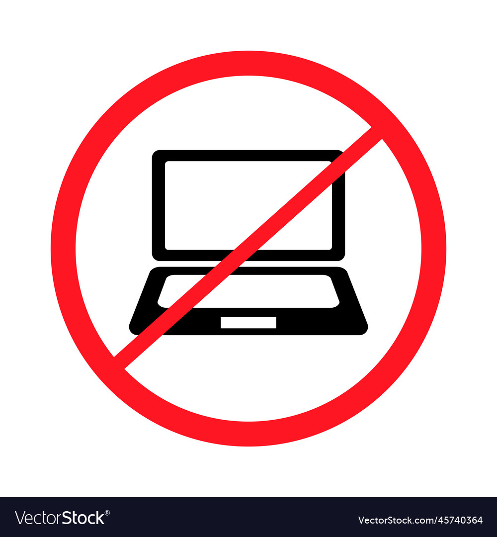 Do not computer work here Royalty Free Vector Image