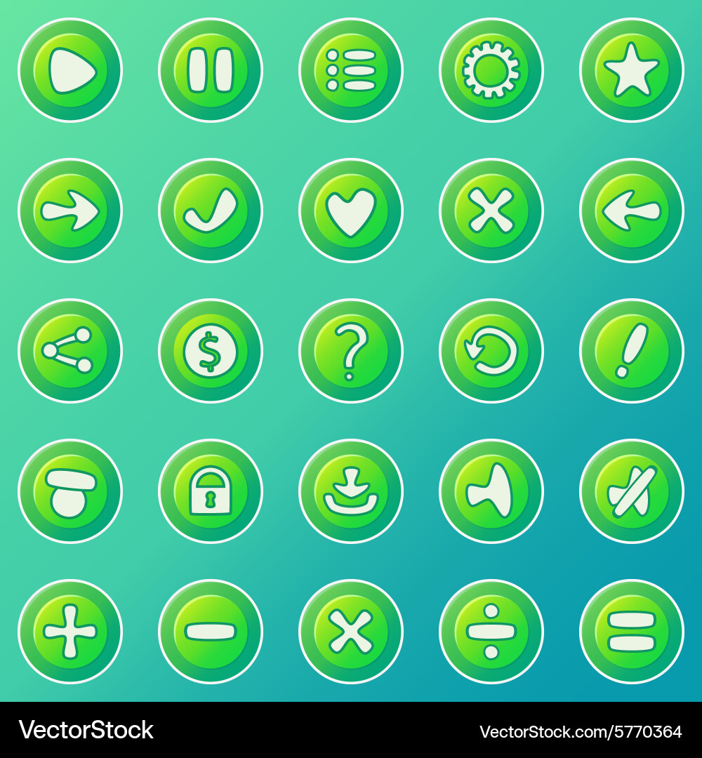 Game ui set Royalty Free Vector Image - VectorStock