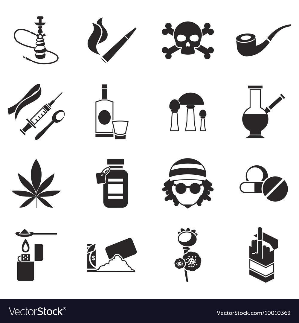 Download Black Drugs Icon Set Royalty Free Vector Image