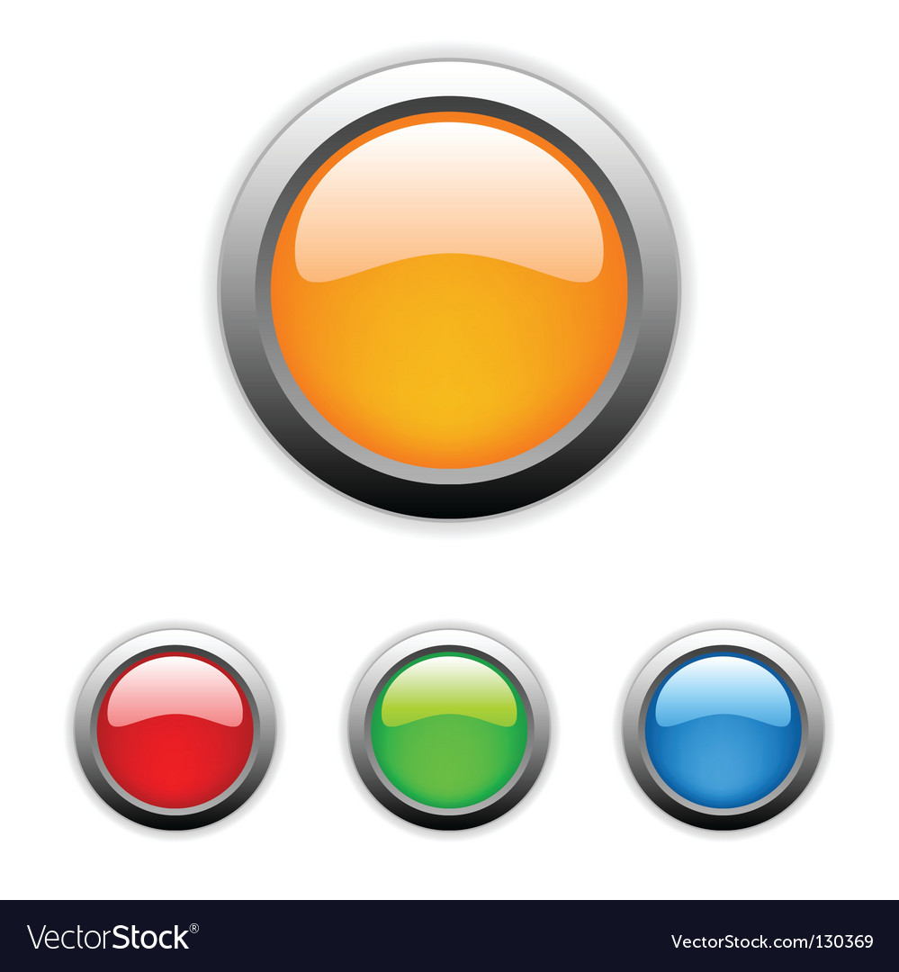 Glossy buttons Royalty Free Vector Image - VectorStock