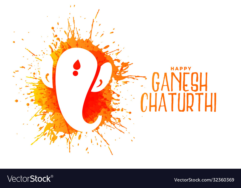 Happy ganesh chaturthi festival background Vector Image