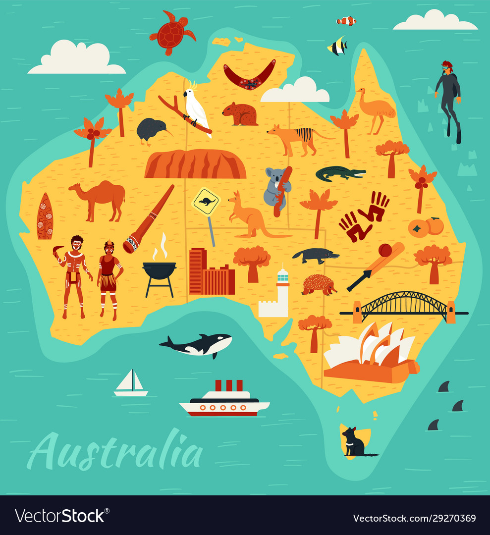 tourist attraction map of australia