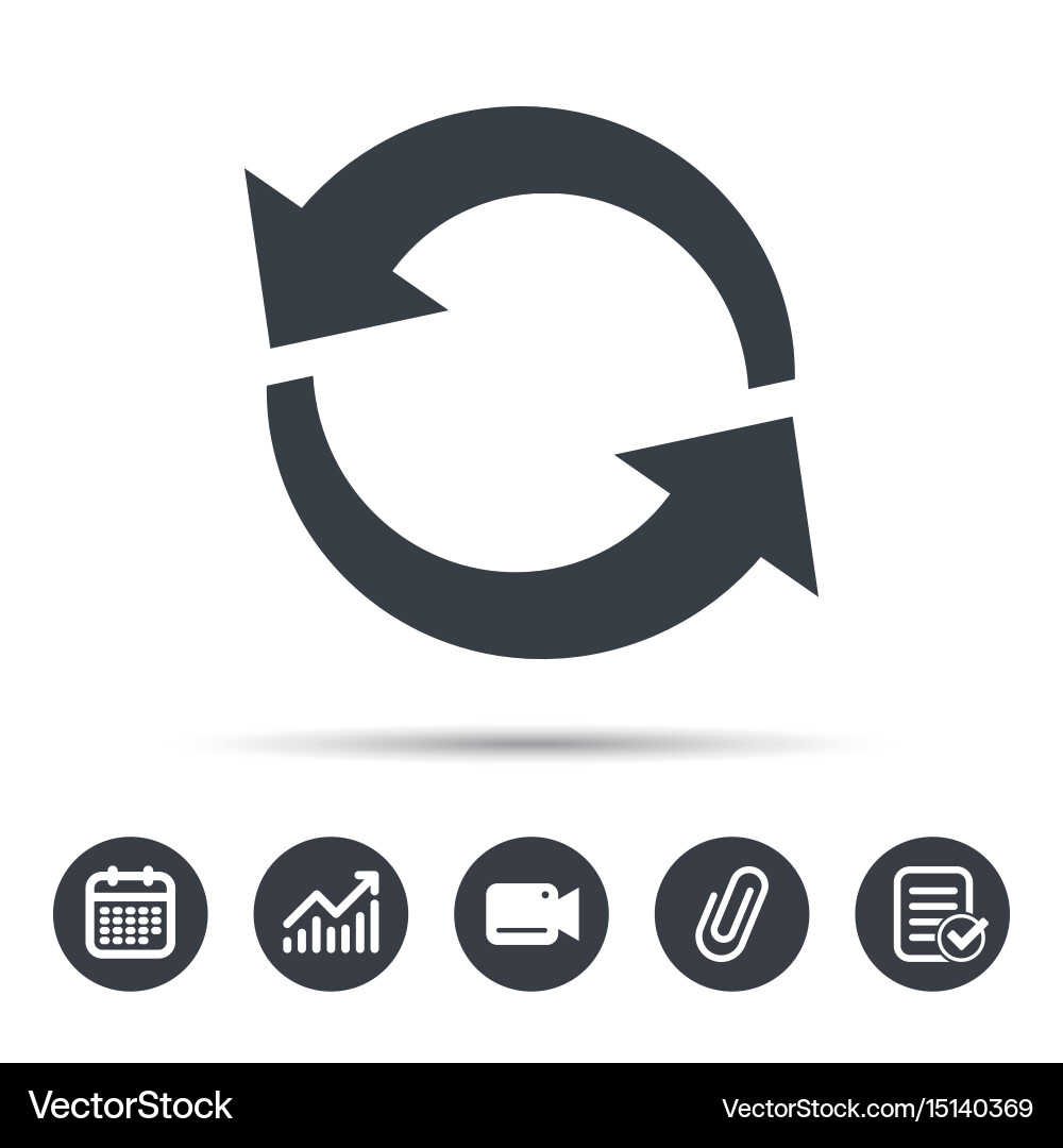 Update icon refresh or repeat sign Royalty Free Vector Image