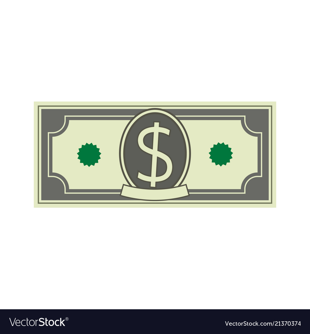 Bank money bill dollar chash Royalty Free Vector Image