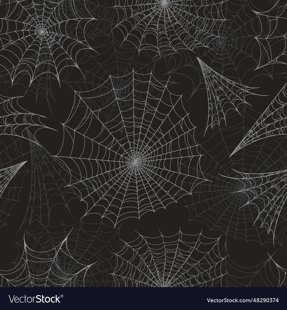 Halloween spider web seamless pattern Royalty Free Vector