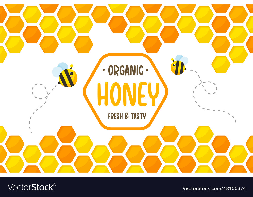 Hexagonal golden yellow honeycomb pattern paper Vector Image