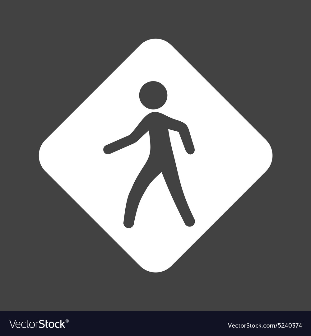 Pedestrian sign Royalty Free Vector Image - VectorStock