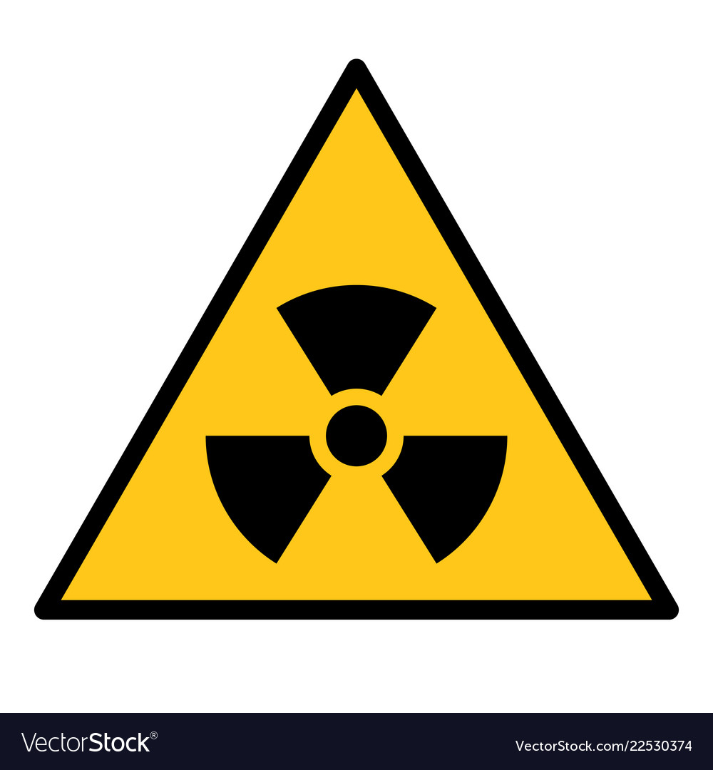 Radioactive material sign symbol of radiation Vector Image