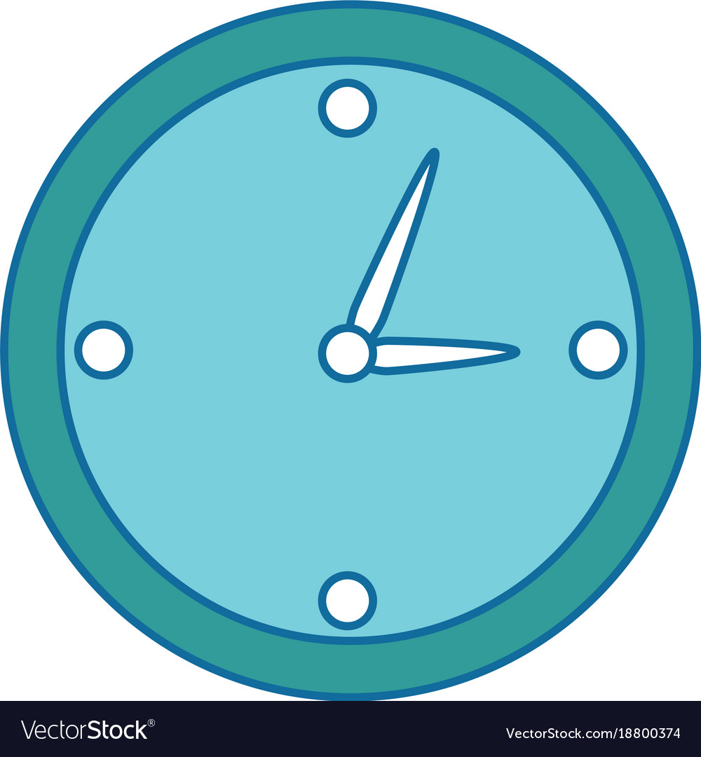 Time clock isolated icon Royalty Free Vector Image