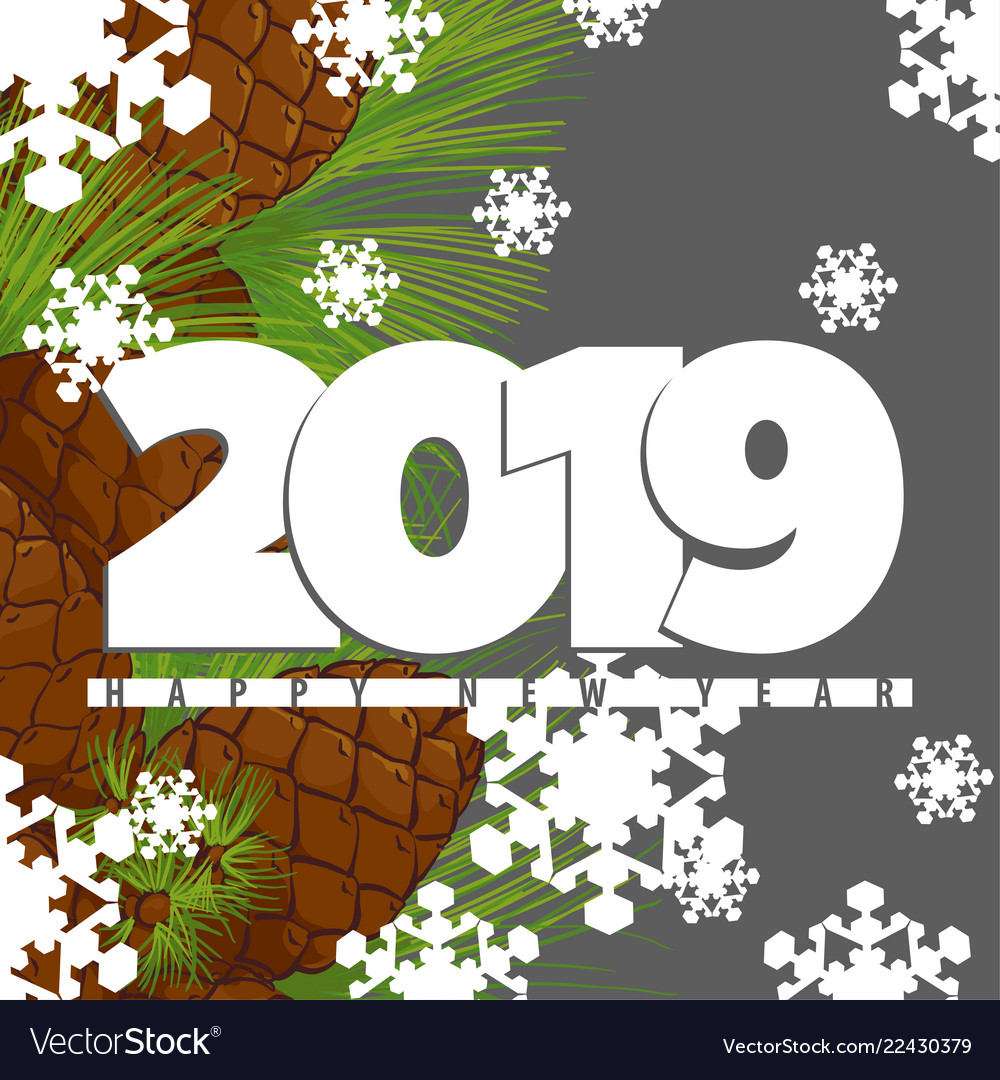 2019 greeting card Royalty Free Vector Image - VectorStock