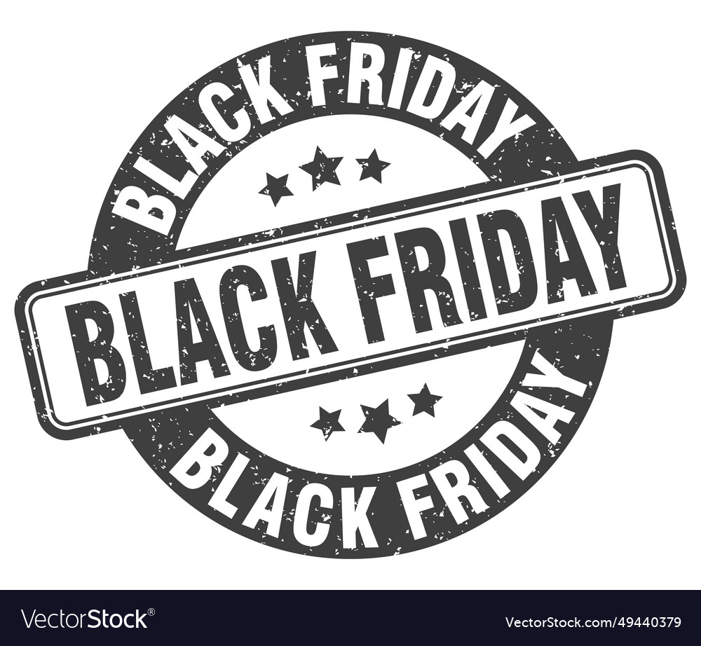 Black Friday Stamp Black Friday Label Round Vector Image