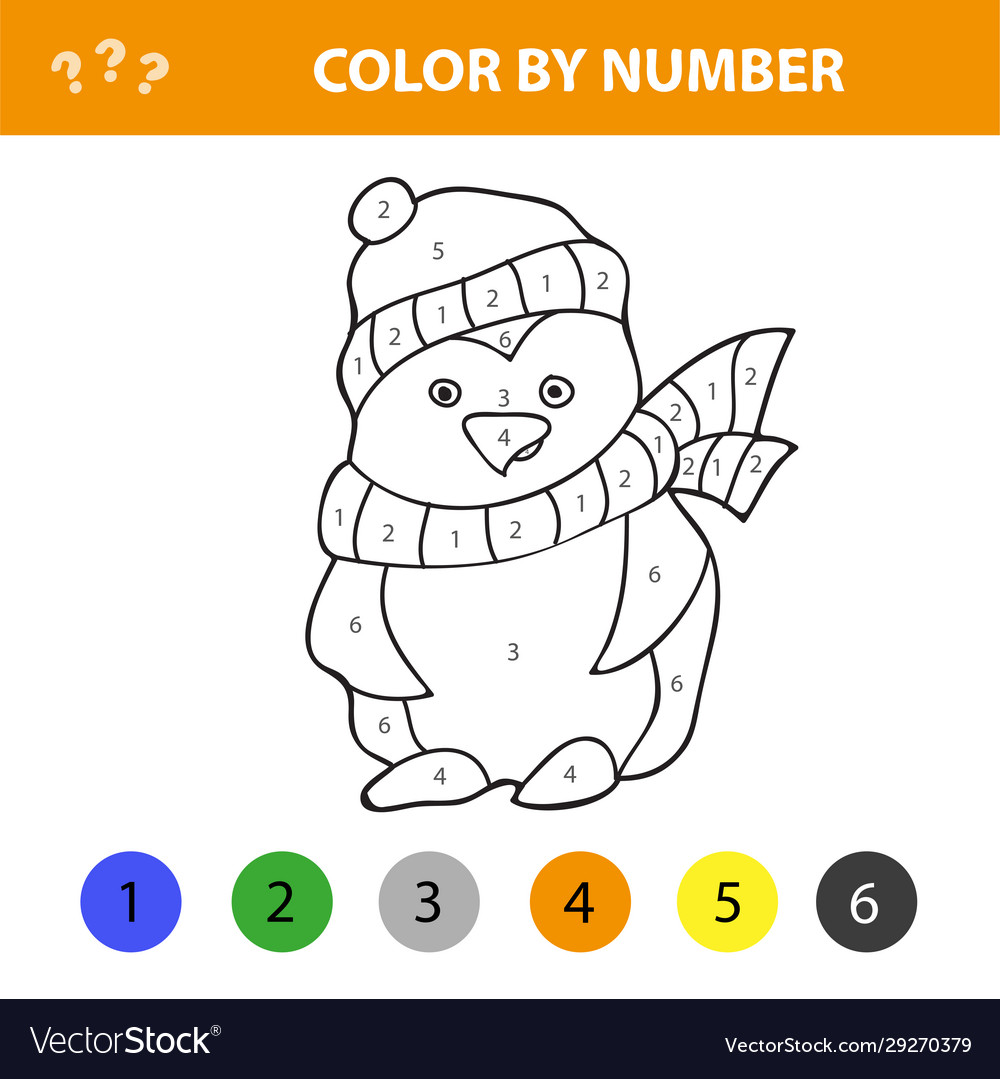 Coloring numbers game Royalty Free Vector Image