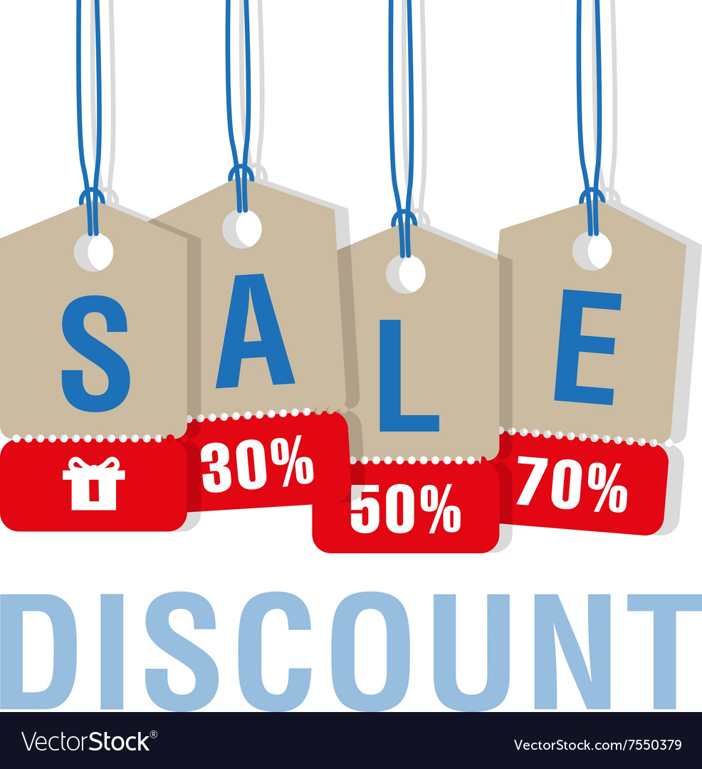 Sale discount labels set Royalty Free Vector Image