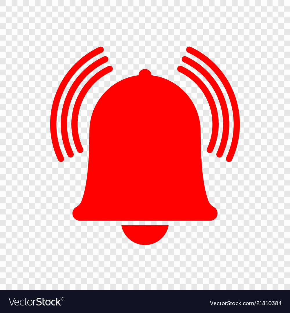 A artwork red bell logo Royalty Free Vector Image