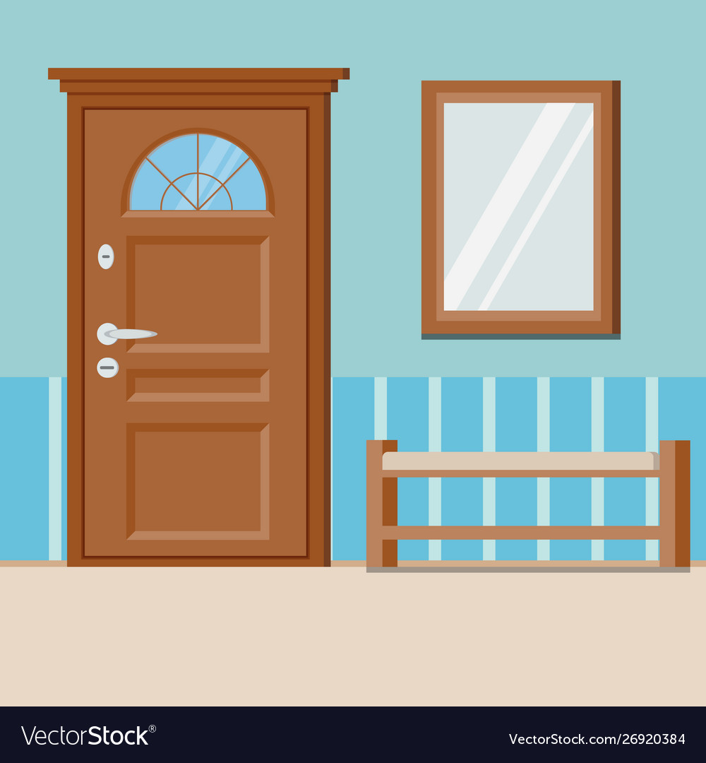 Cozy simple home entrance hall interior background