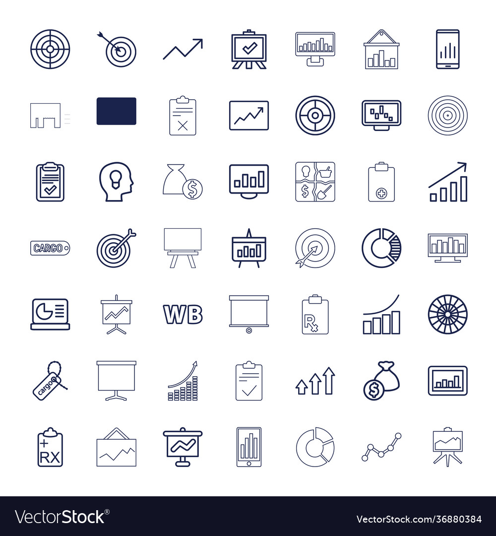 Marketing icons Royalty Free Vector Image - VectorStock