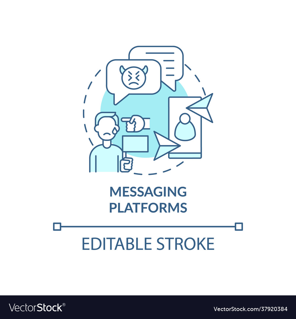 Messaging platforms concept icon Royalty Free Vector Image