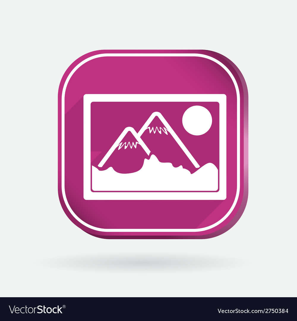 Picture image color square icon Royalty Free Vector Image