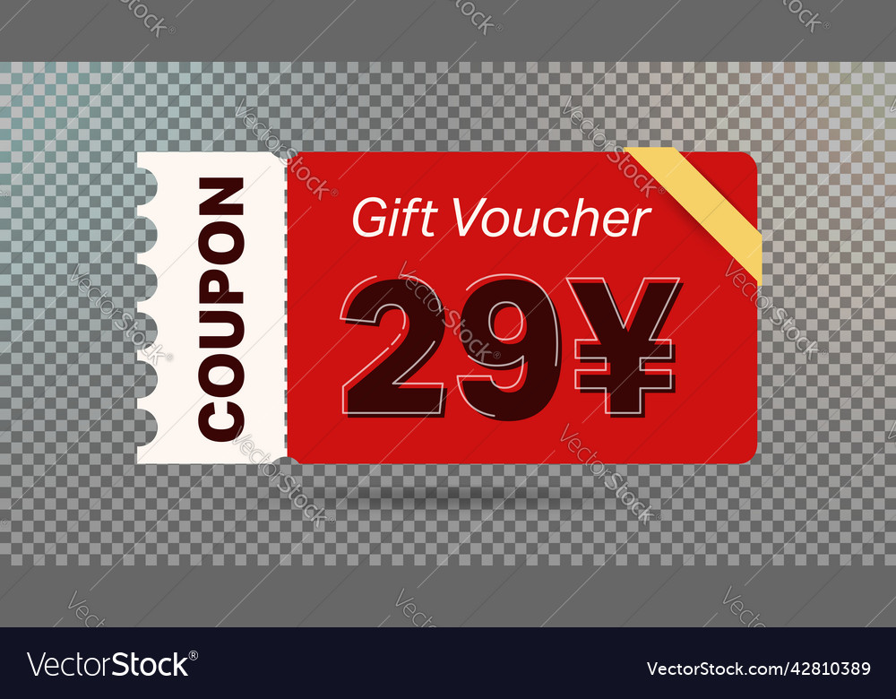 29 yuan coupon promotion sale for website Vector Image