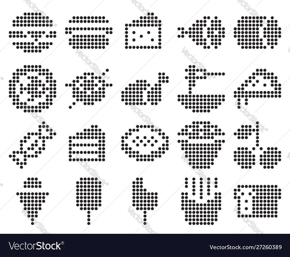 collection-dotted-icons-food-royalty-free-vector-image