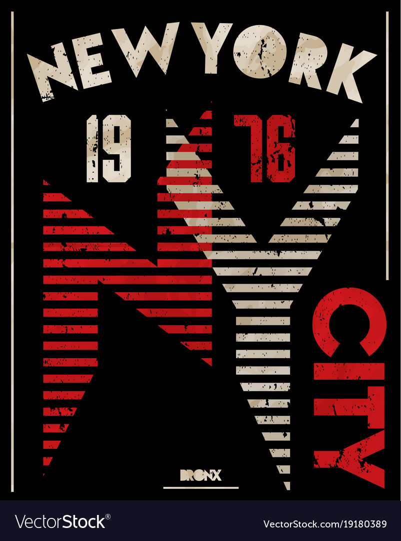 Newyork Athletic Graphic Design Royalty Free Vector Image