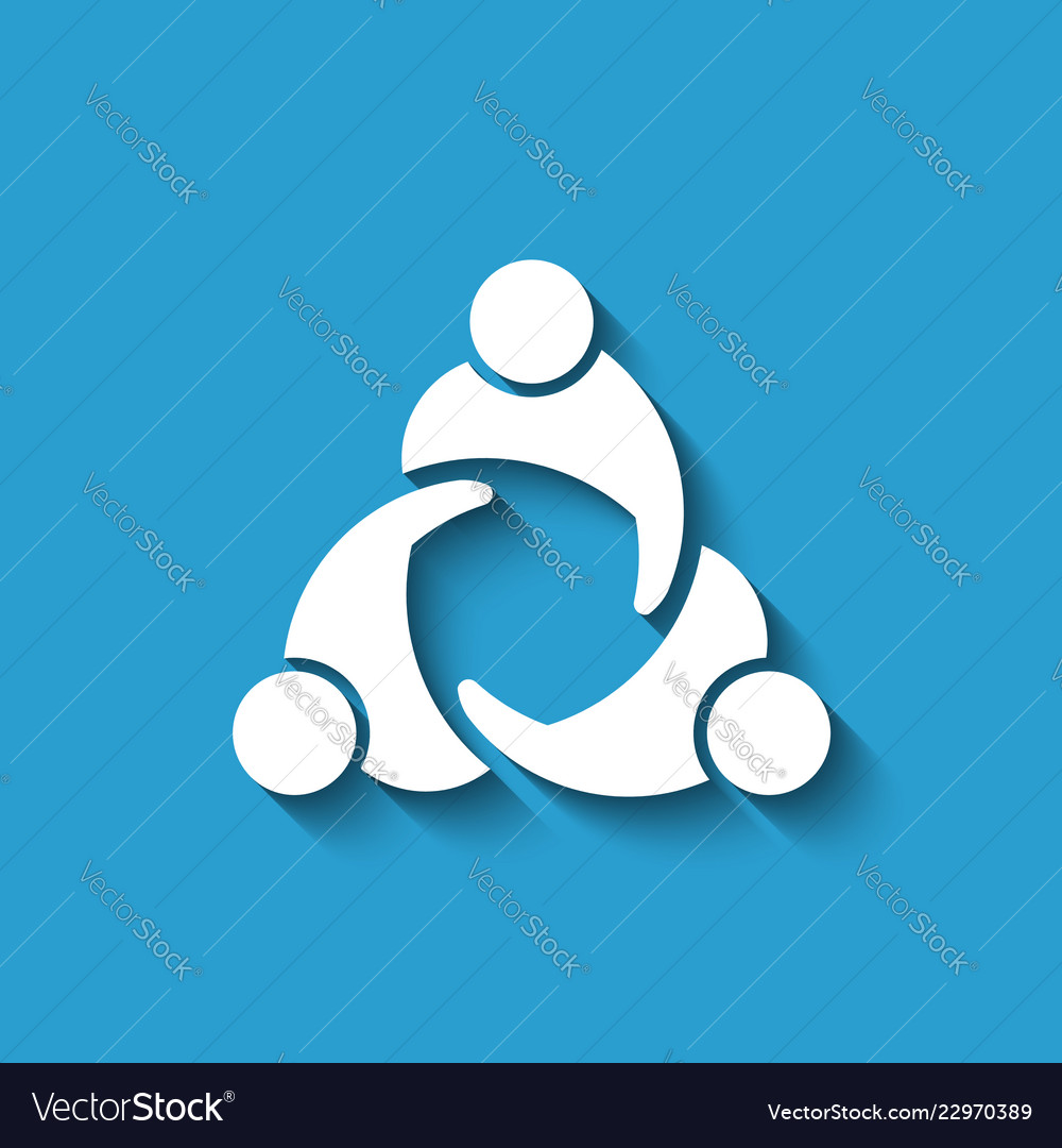 Teamwork people reunion logo design Royalty Free Vector