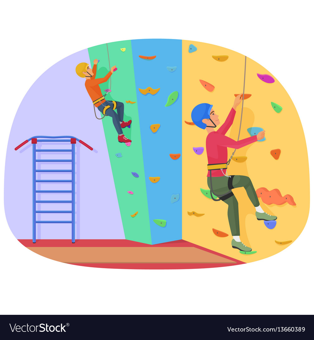 climbing wall artoon