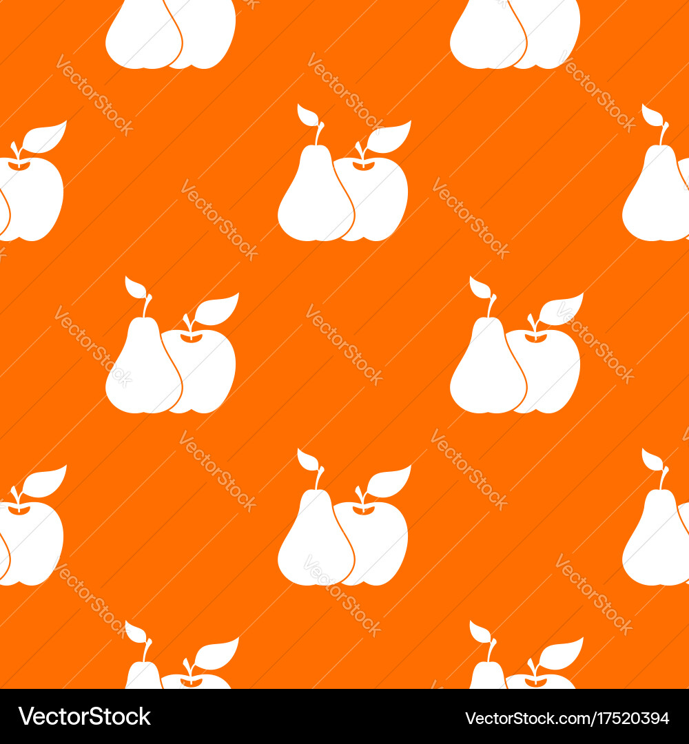 Apple and pear pattern seamless Royalty Free Vector Image