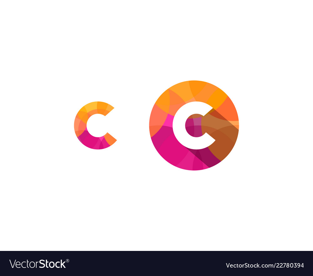 C letter pixel logo icon design Royalty Free Vector Image