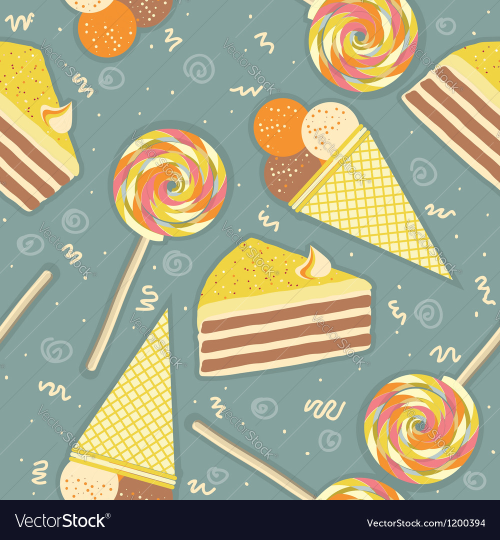 Candies seamless pattern sweets color background