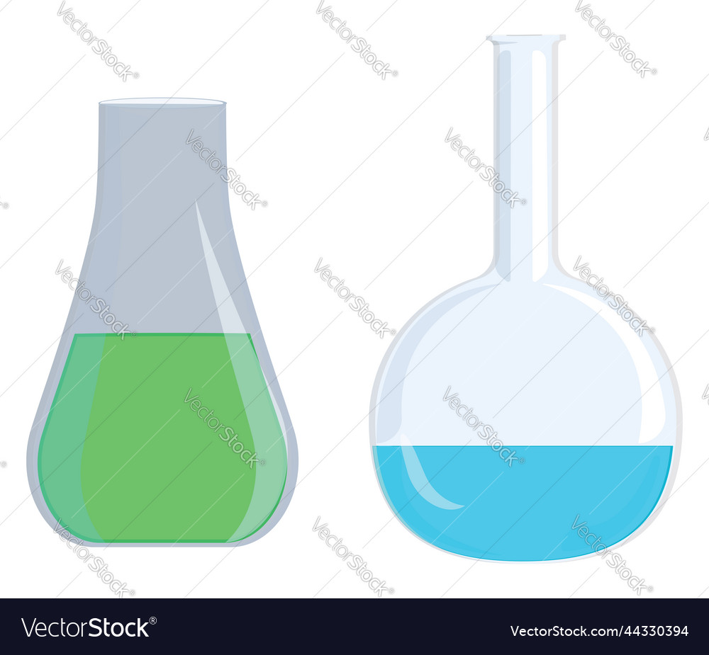 Flask glass on a white background Royalty Free Vector Image