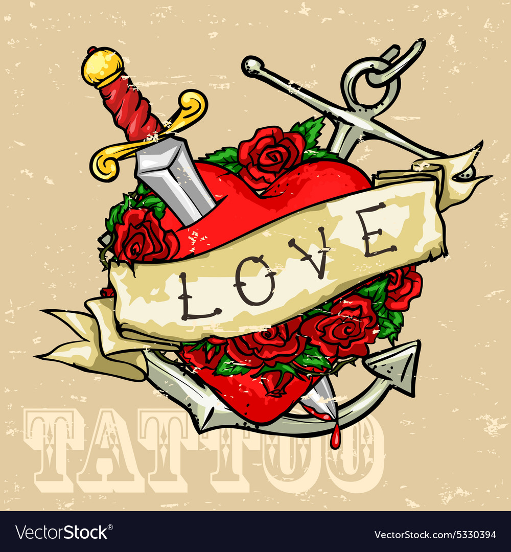 Heart tattoo design