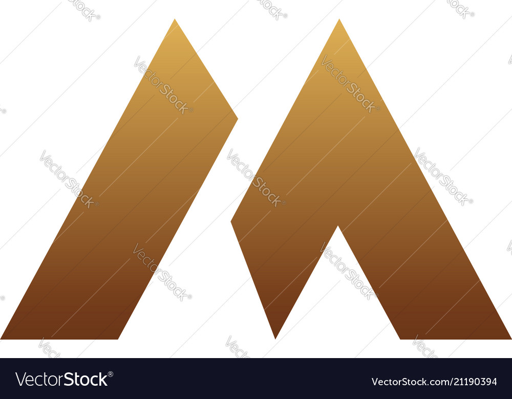 Luxury letter m logo design concept template vector image Luxury letter m logo design concept template