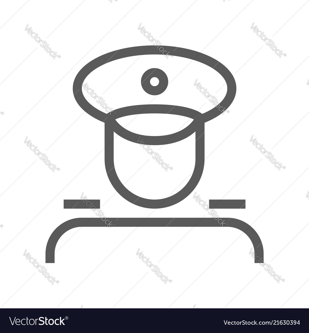 Public navigation line icon police vector image Public navigation line icon police