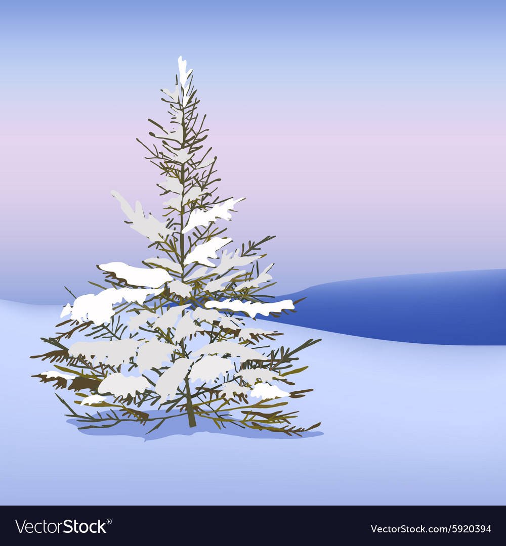 Snow landscape Royalty Free Vector Image - VectorStock