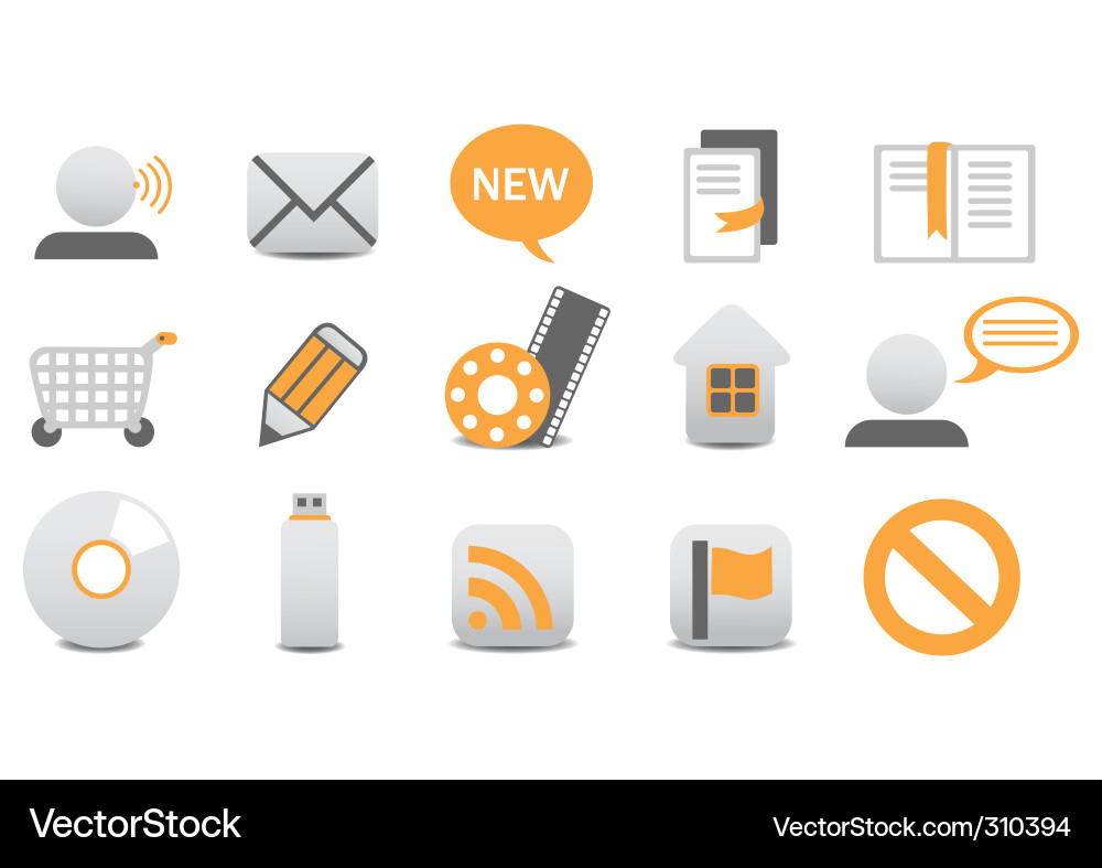 Web icons Royalty Free Vector Image - VectorStock