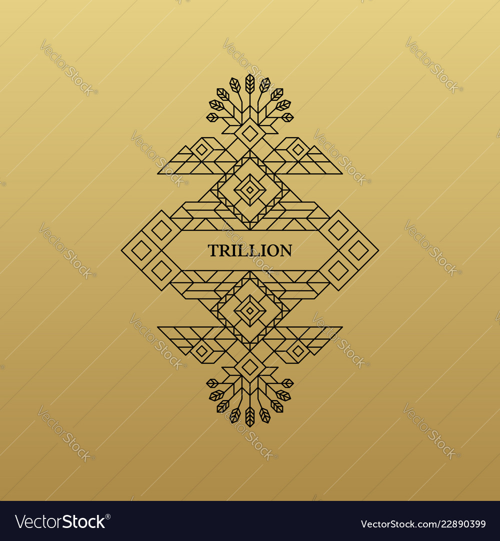 Frame with place for text line art design Vector Image