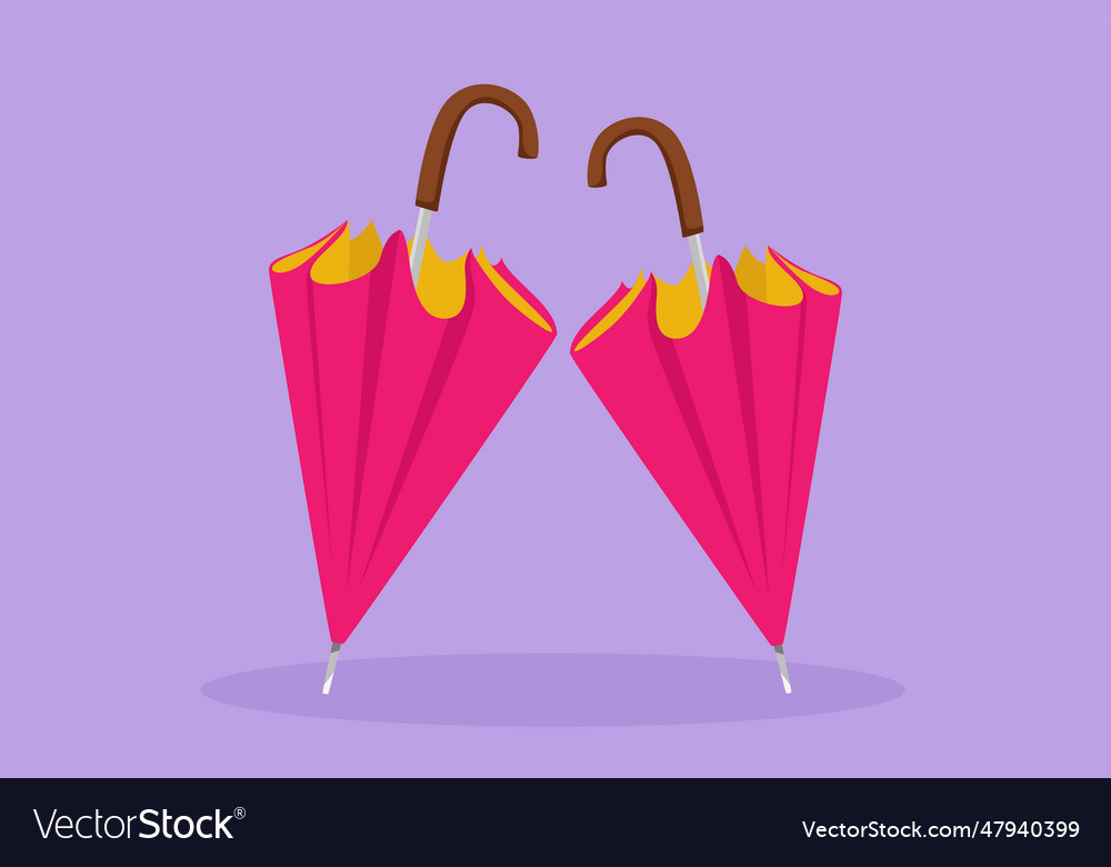 Graphic flat design drawing umbrella close Vector Image