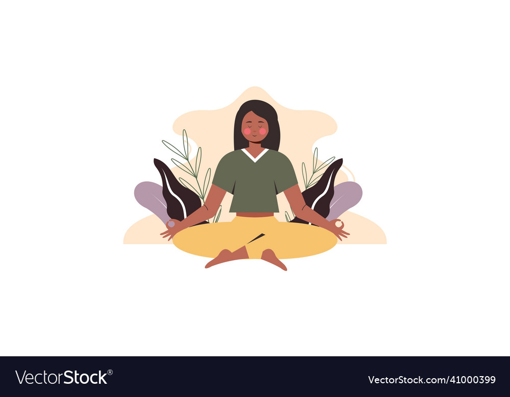 Meditation practice zen concept Royalty Free Vector Image