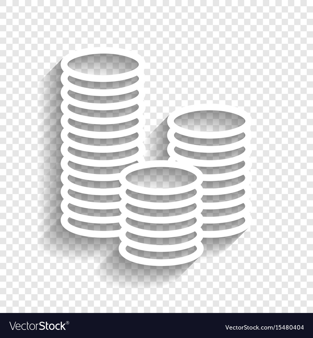 Money sign white icon Royalty Free Vector Image