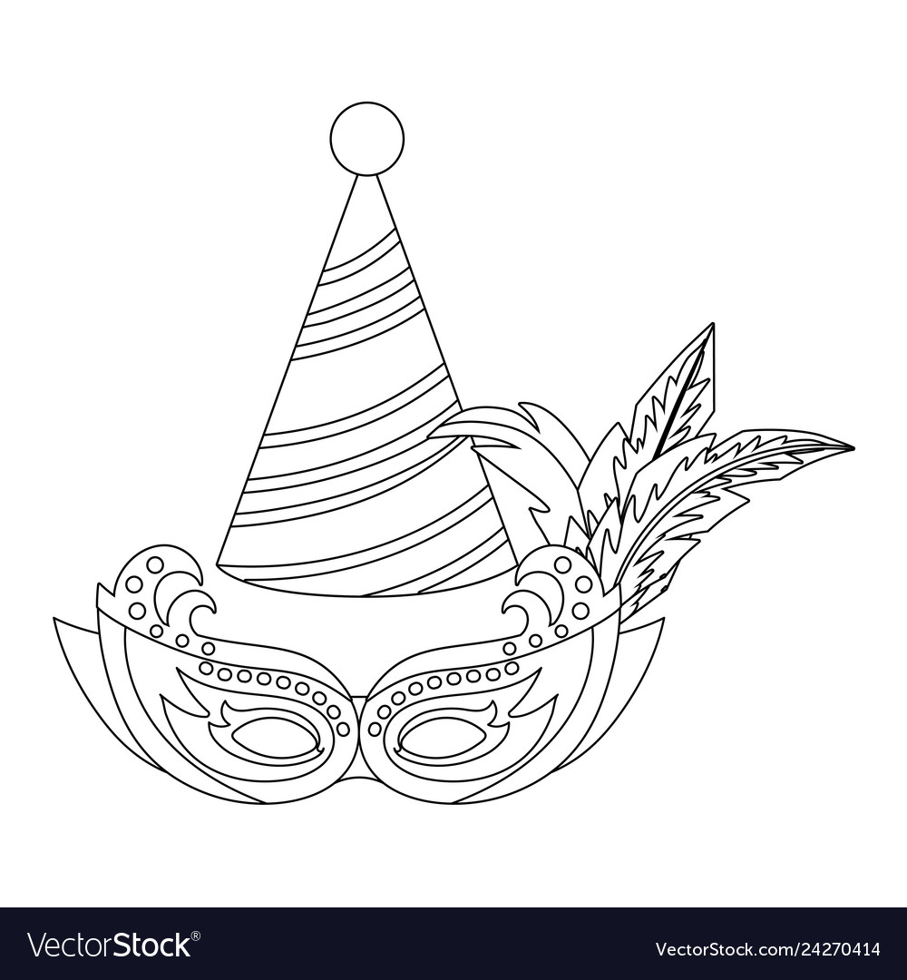 Carnival mask cartoon Royalty Free Vector Image