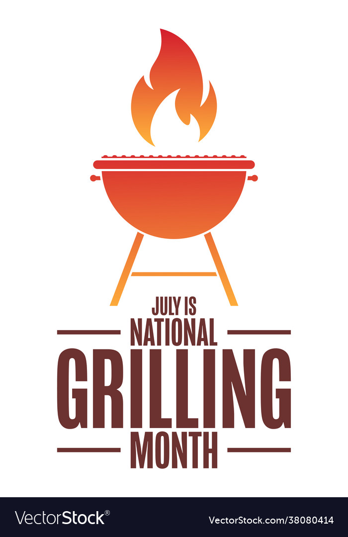 July is national grilling month holiday concept Vector Image