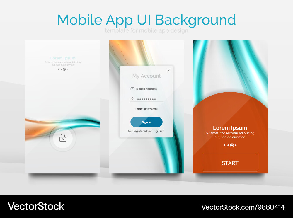 Mobile application interface background design Vector Image
